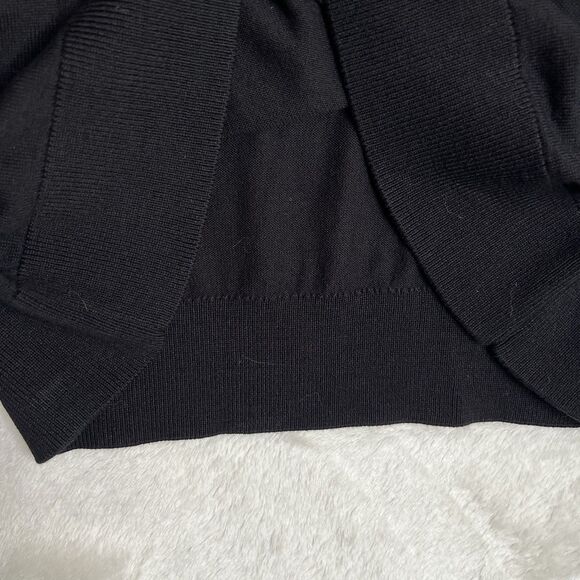 Talbots Elegant Black Carrier Blouse Women’s Size M Cotton Blend Knitted Classy - Picture 9 of 13